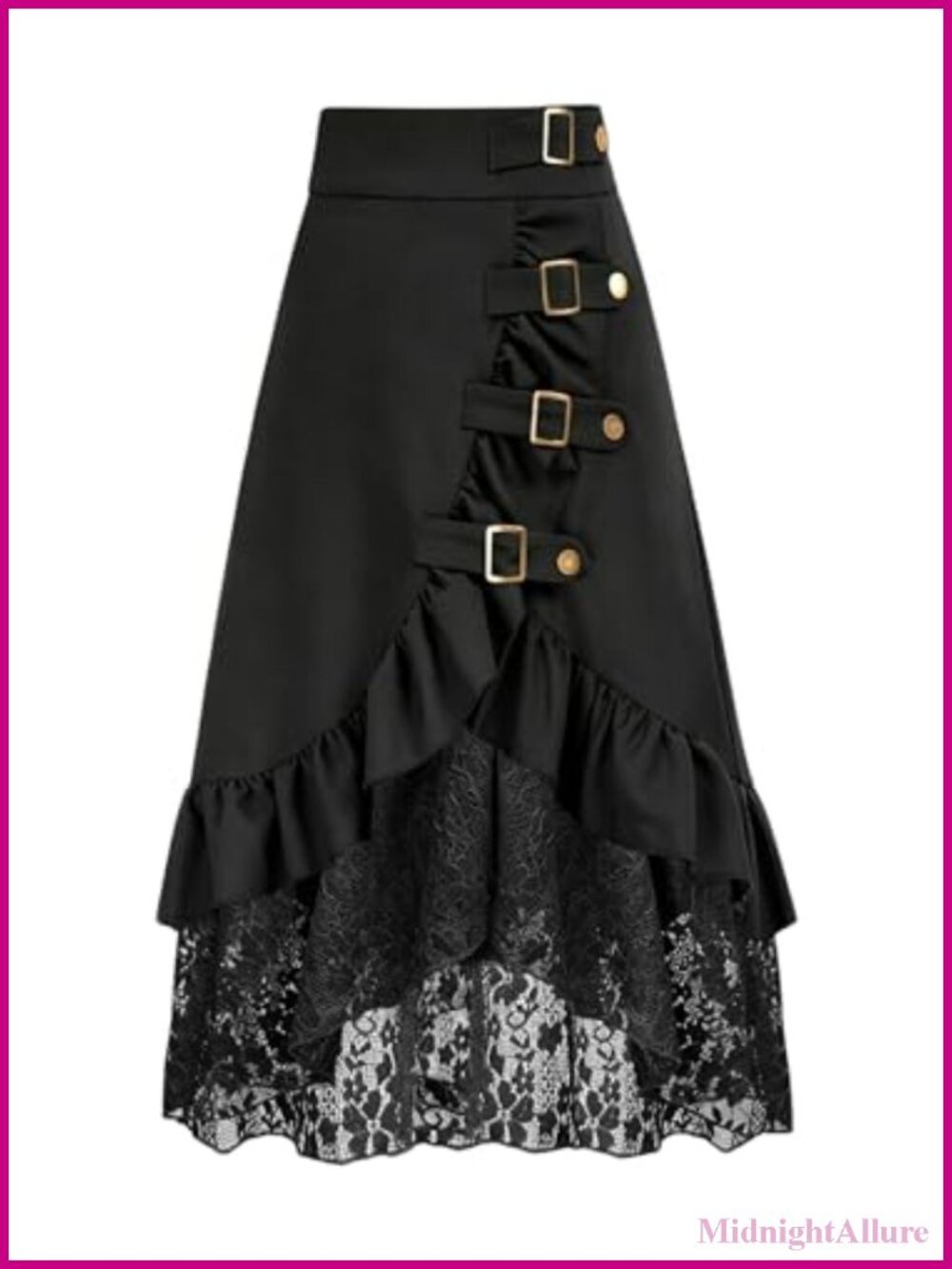 Gothic Lace Maxi Skirt Renaissance Pirate Steampunk Costume